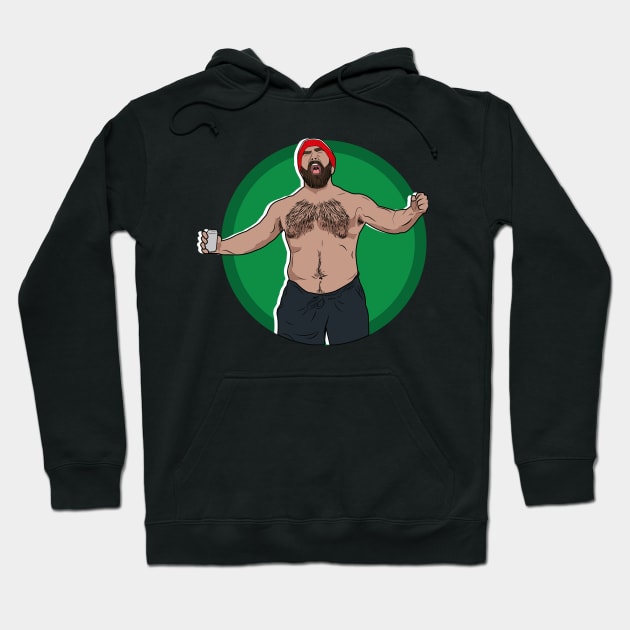 Jason Kelce celebrating Hoodie by HarlinDesign